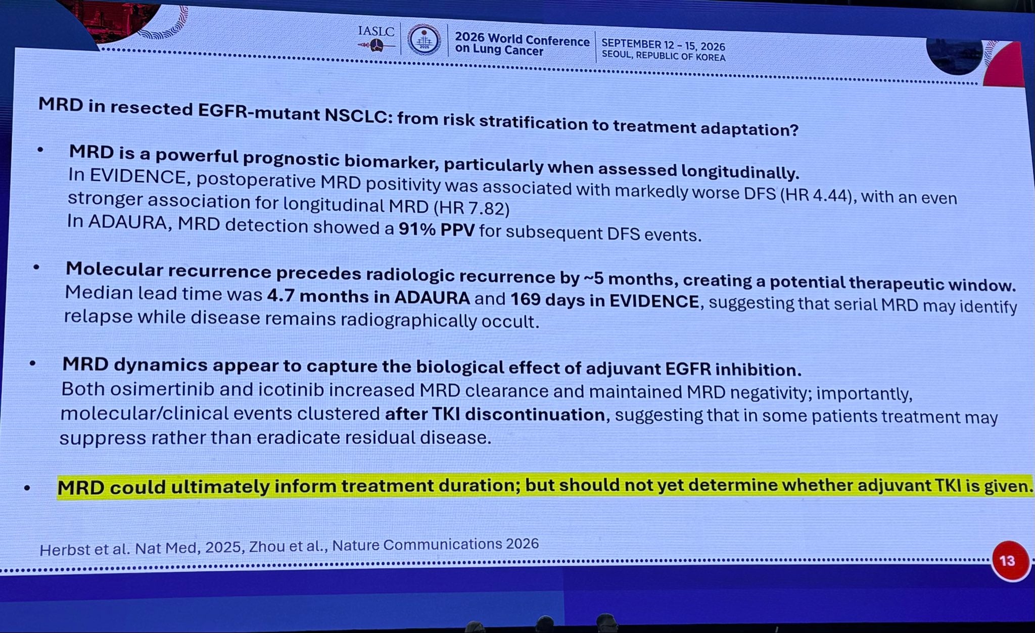 #WCLC26 excellent discussion of ADAURA data from @Tony_Calles. Incorporating escalation an