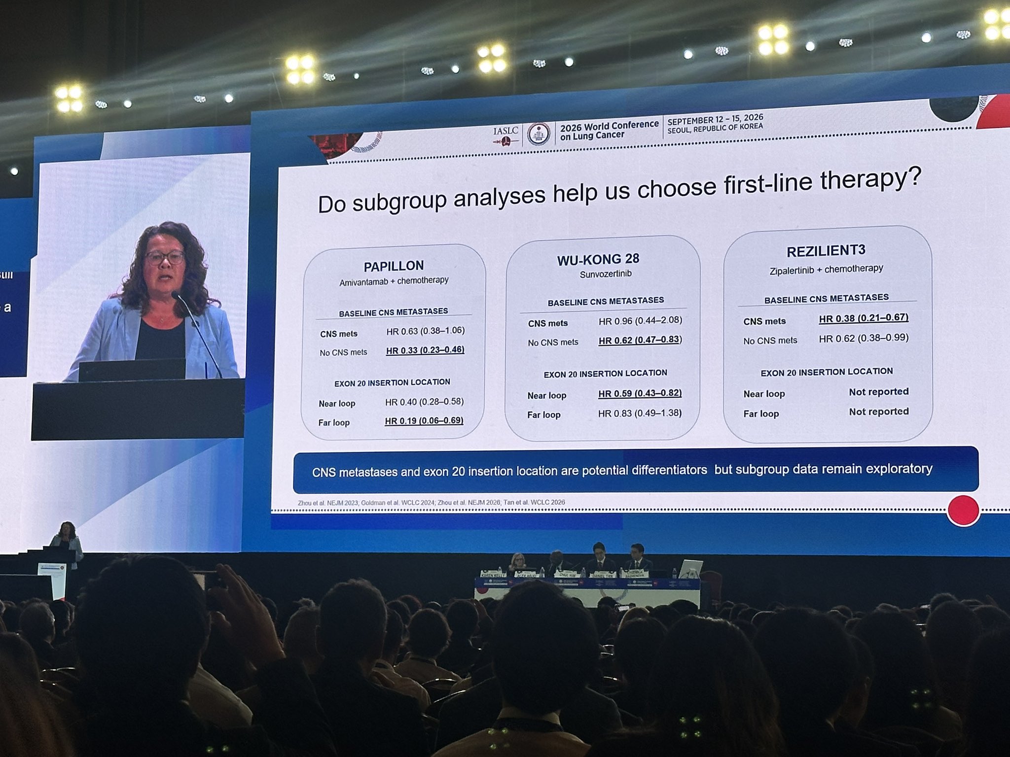 🫁 Plenary session on EGFR Exon 20 ins #NSCLC data at #WCLC26 with abstract discussion by