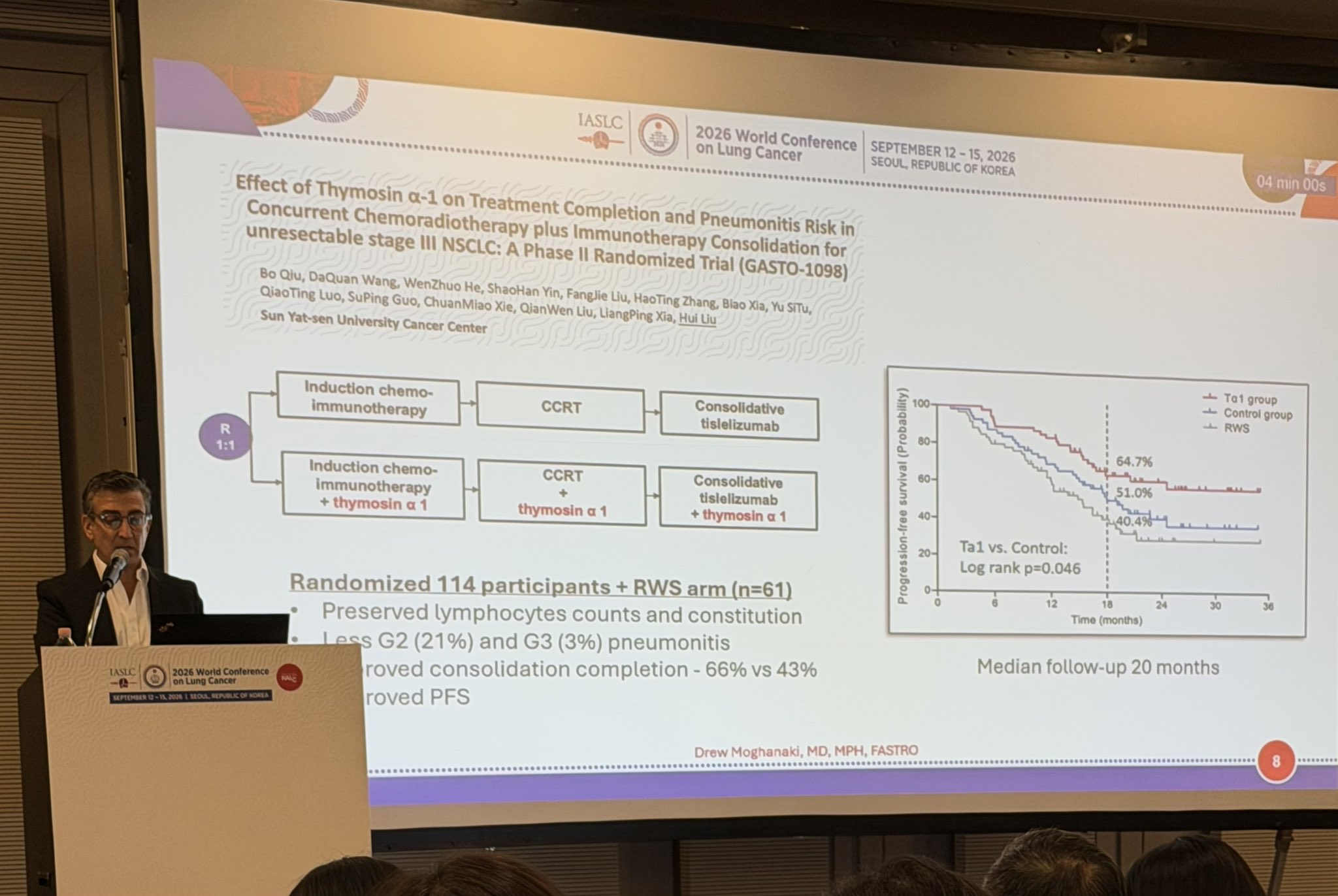 @DrewMoghanaki as discussant for session #WCLC26- highlighting perspectives of med, #radon