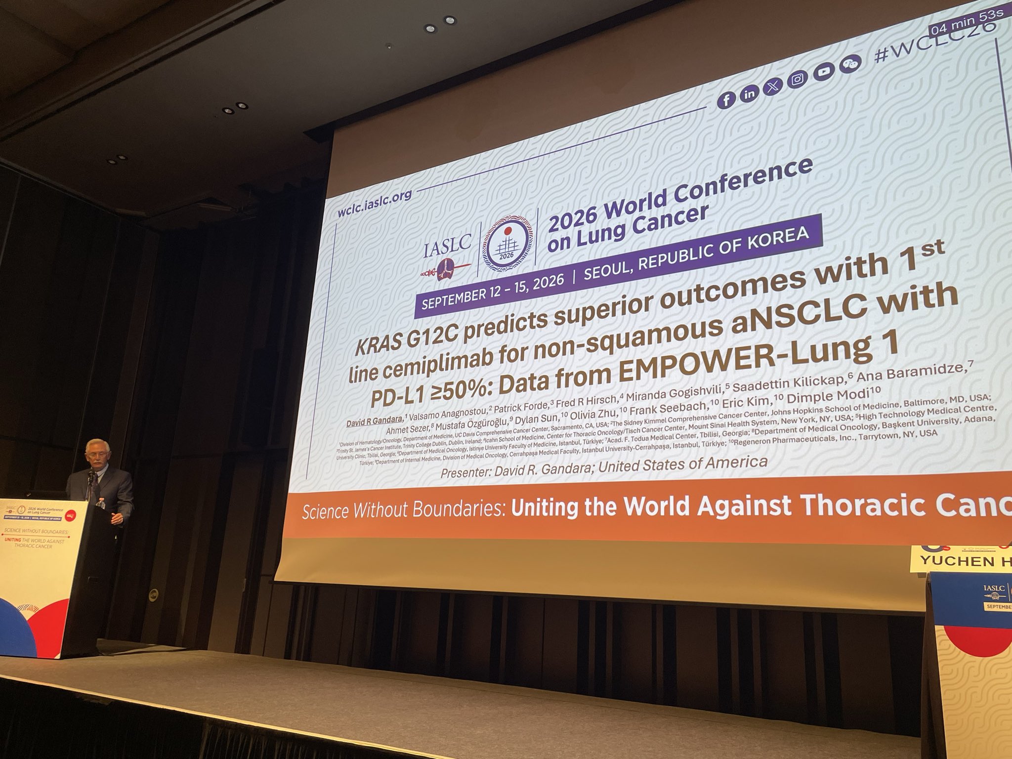 @DavidGandara at #WCLC26: in PD-L1-high nonsquamous #NSCLC, #KRAS G12C stood out for benef