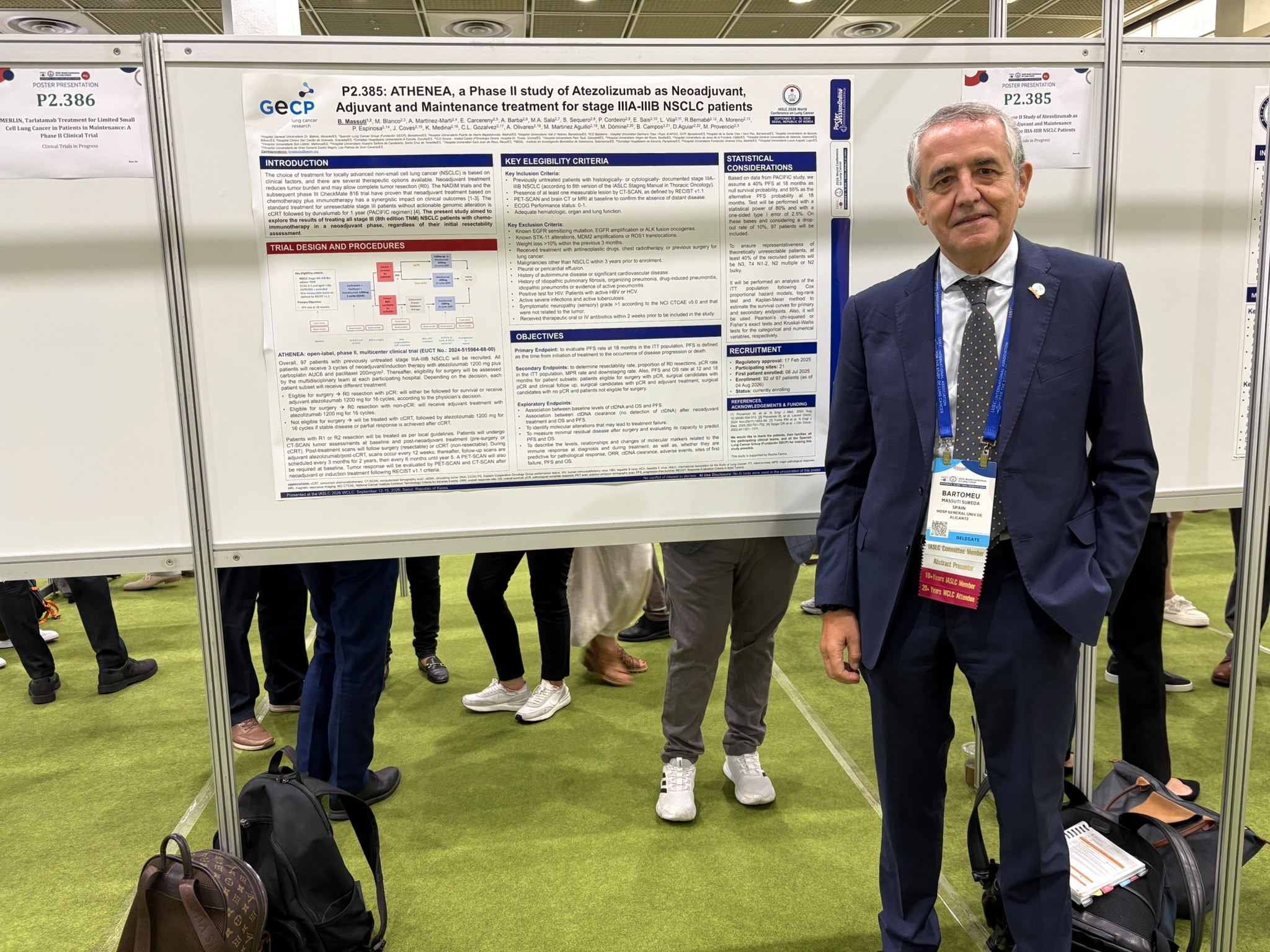 🔬 Bartomeu Massutí, secretario del #GECP, presenta en #WCLC2026 el póster:
➡️ ATHENEA, a