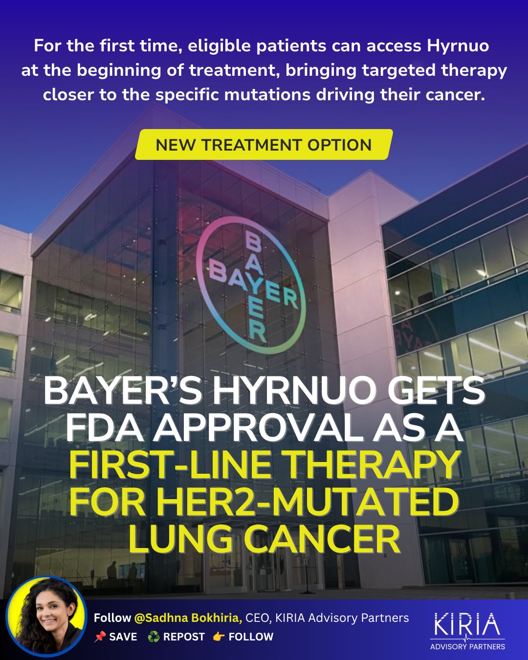 Hyrnuo just moved to the FRONT of the line.
Earlier access means targeted treatment reach