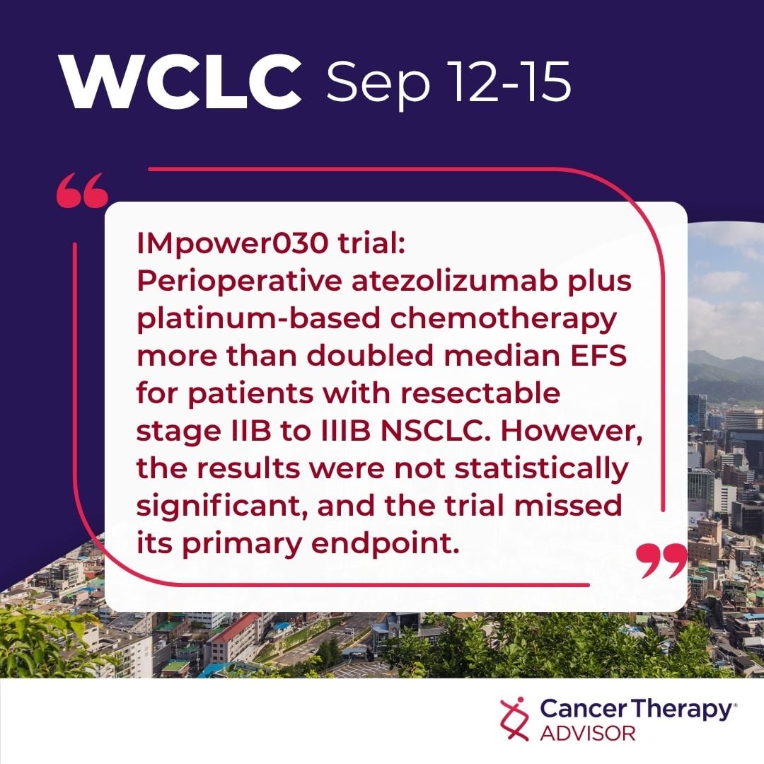In the Phase 3 IMpower030 trial presented at #WCLC26, perioperative atezolizumab + chemo m