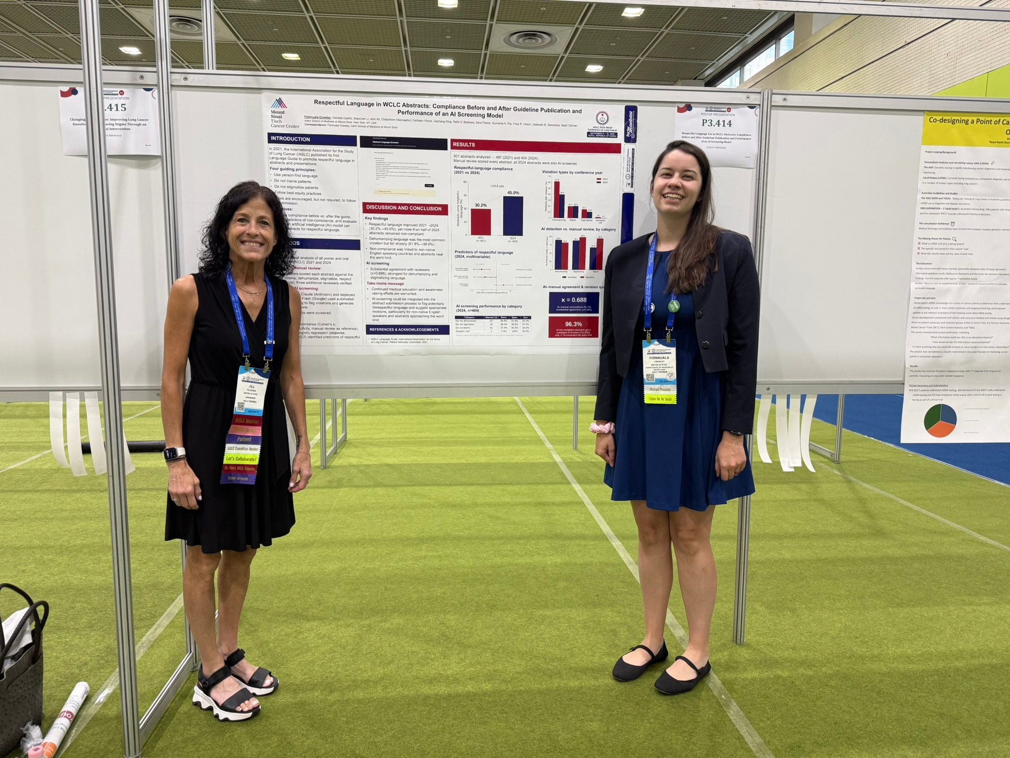 Stop by this really important poster P3.414! showing improvement in respectful language af