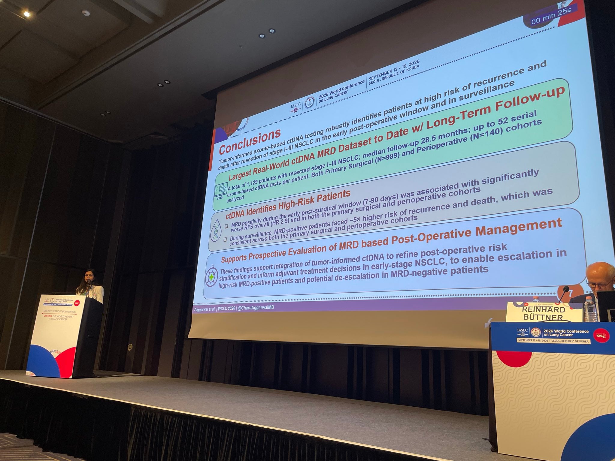 @CharuAggarwalMD at #WCLC26
Post-surgical #ctDNA #MRD is becoming a real risk stratifier