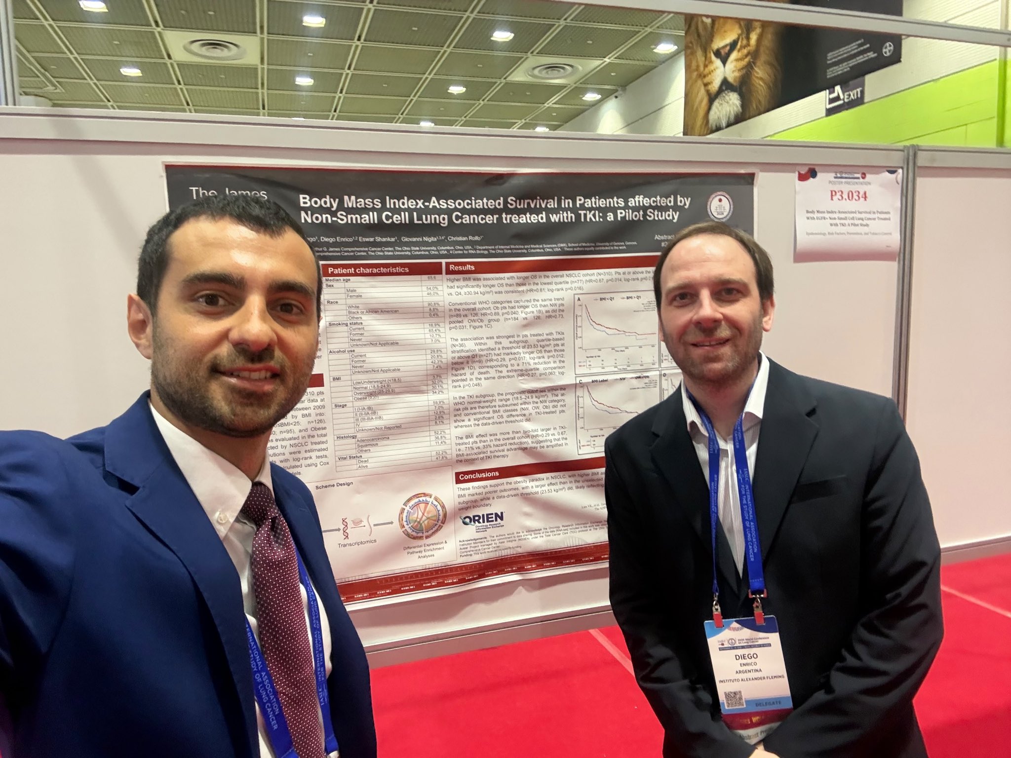 Grateful to share our poster at #WCLC26 on the obesity paradox in pts with #NSCLC treated