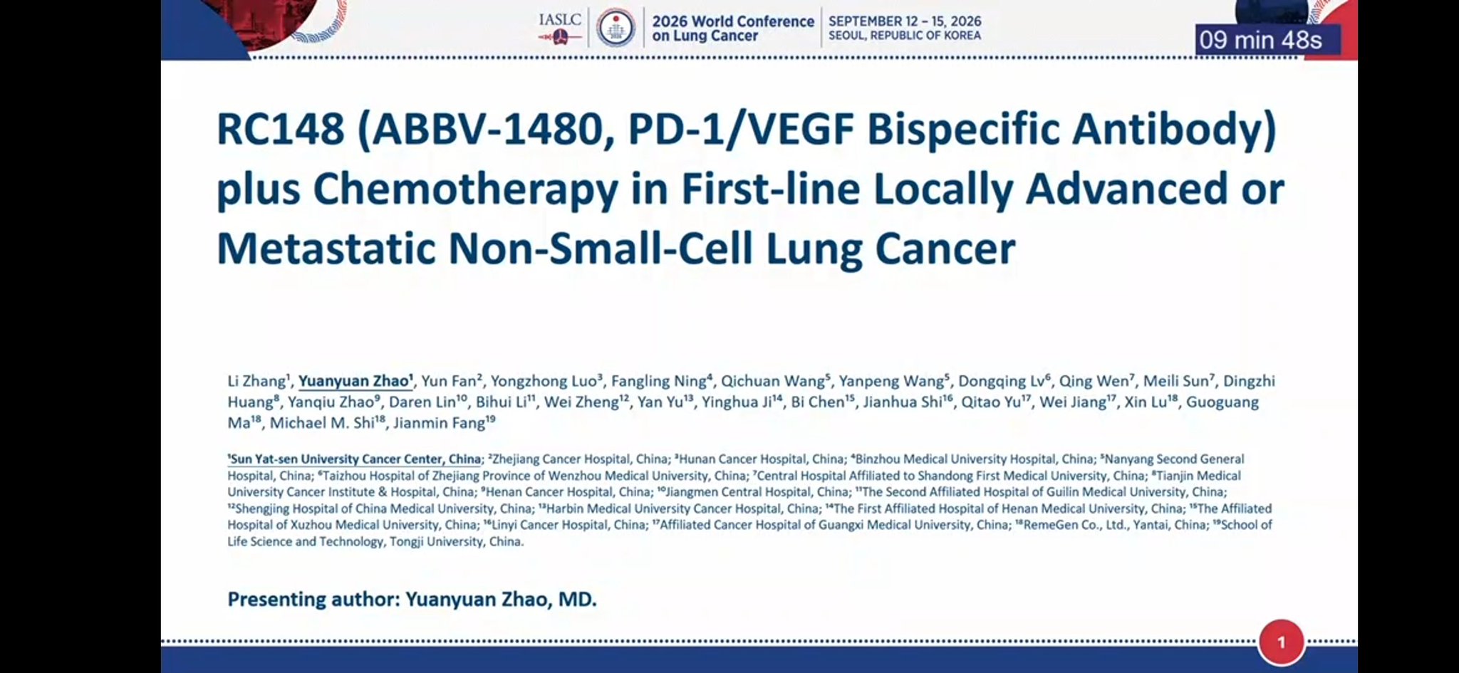 Bispecific Antibody + chemo as 1L mNSCLC #RC148 #WCLC26 https://t.co/NyZAN1OPt4