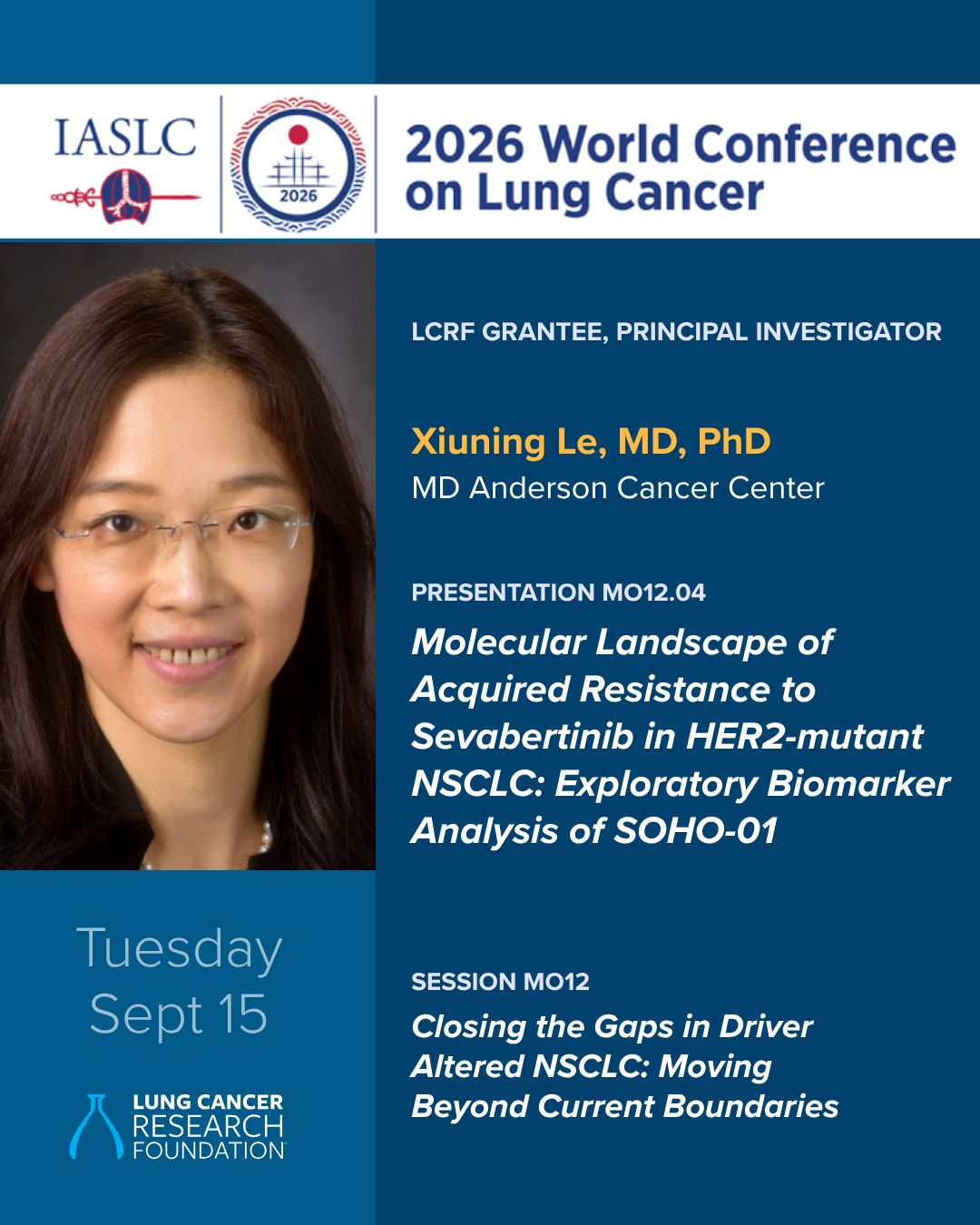 Among those presenting today at the World Conference on Lung Cancer in Seoul, South Korea: