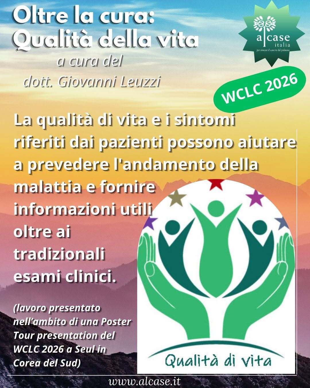 Al #WCLC2026 il dott. Giovanni Leuzzi presenterà uno studio che mostra come qualità di vit