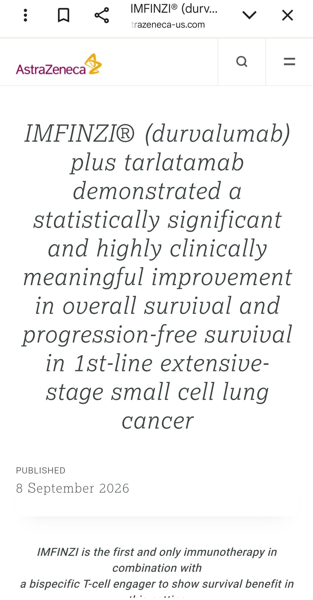 Proud to see my work cited by #AstraZeneca in reporting the results of the Phase III #DeLL