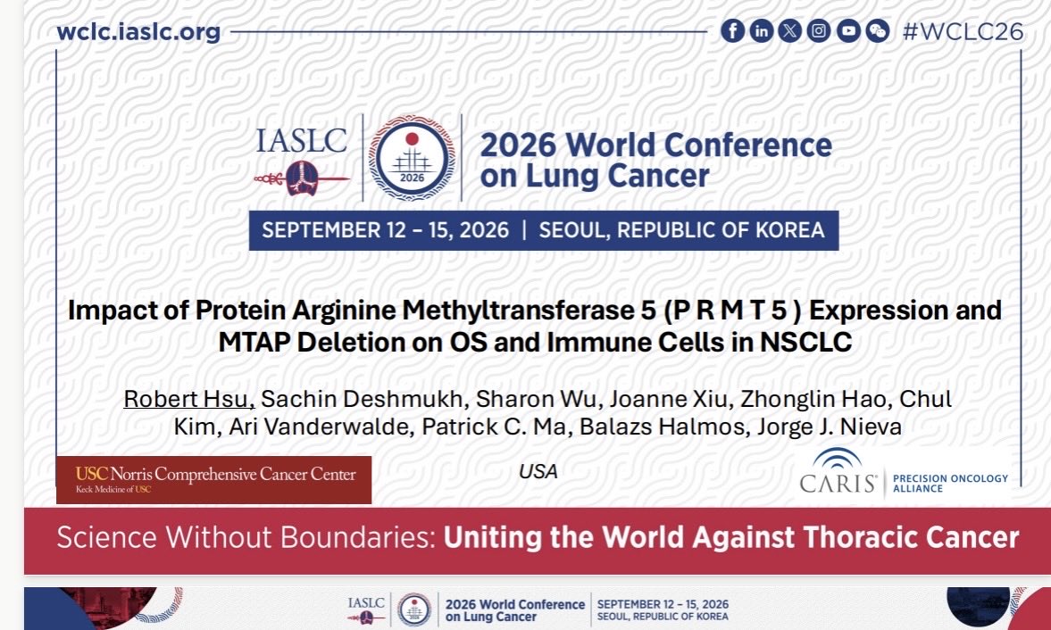 Thanks @IASLC for a wonderful #wclc26. Grateful to present our research on PRMT5 and MTAP