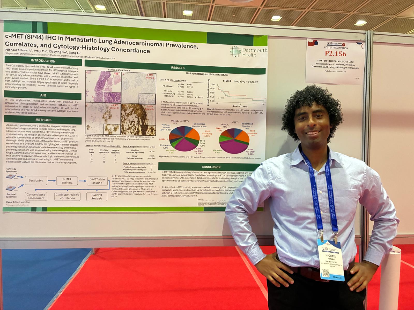 Congratulations to Michael Rosario, PGY2, on his poster presentation at IASLC 2026 World C