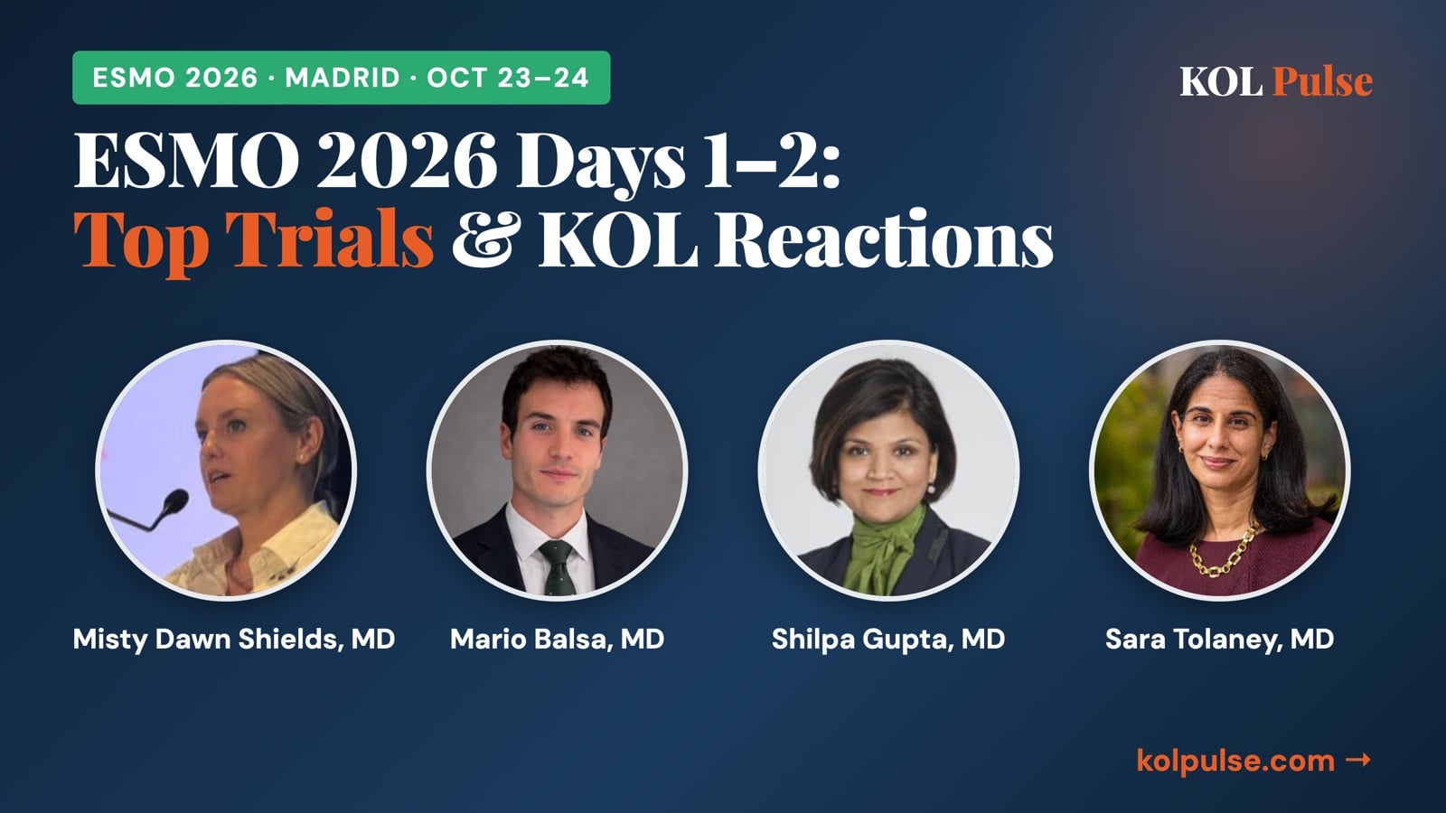 ESMO 2026 Days 1–2: Top Trials and KOL Reactions