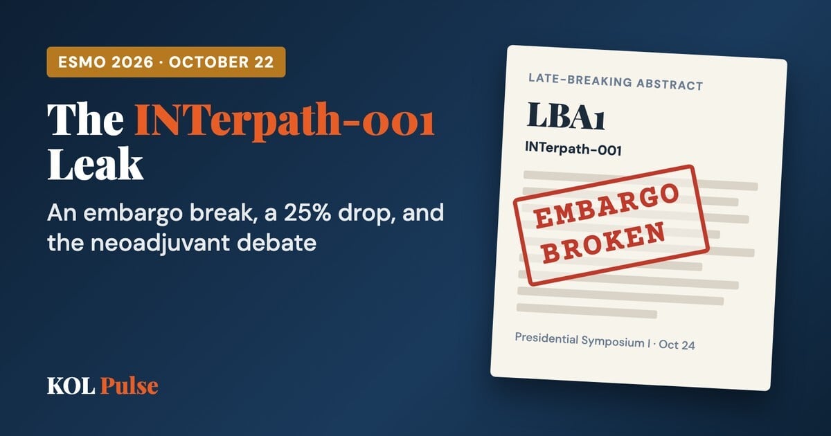 The INTerpath-001 Leak: An Embargo Break, a 25% Drop, and What Oncologists Said