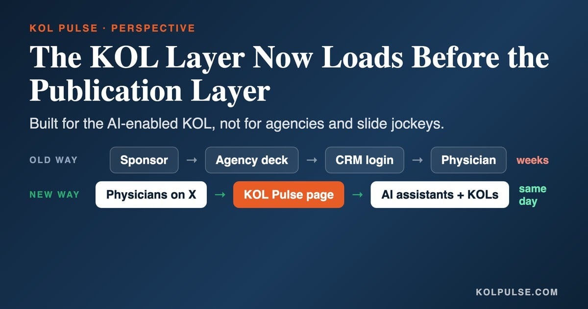 The KOL Layer Now Loads Before the Publication Layer in Oncology