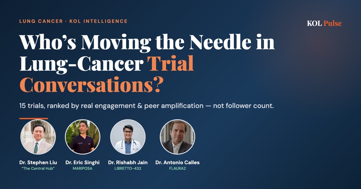 Who's Moving the Needle in Lung-Cancer Trial Conversations on X?